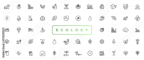 Ecology icons set. Nature icon. Eco green icons.