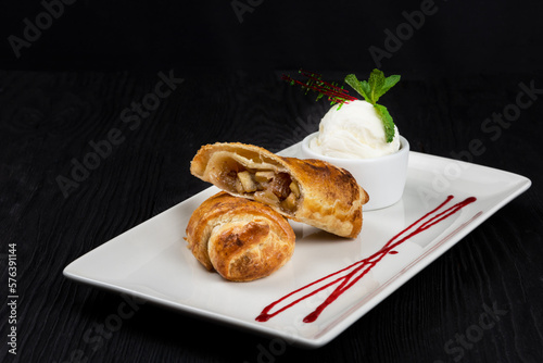 Apple strudel with vanilla ...