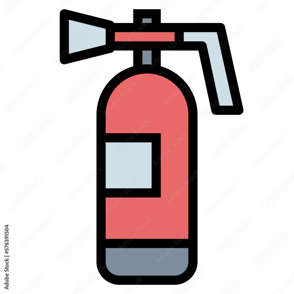 fire extinguisher filled outline icon style fire extinguisher filled outline icon style