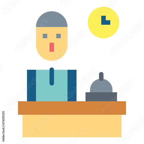 receptionist flat icon style