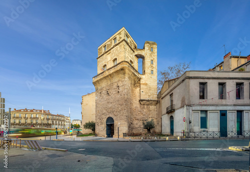 Tower La Tour de la Babote - a remnant of the old 12th century fortifications of Montpellier, France