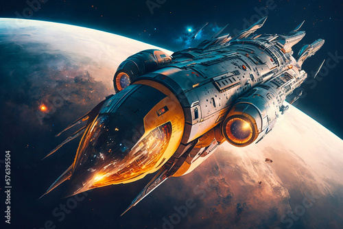 Wallpaper Mural Space adventure. Generative AI Torontodigital.ca