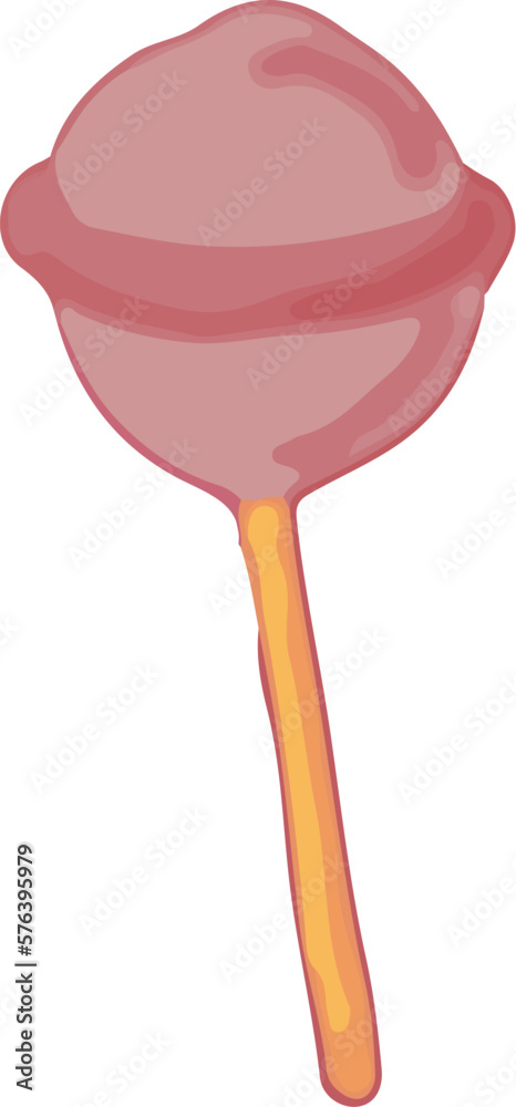 Chupetin rosa vectorizado para fabrica de dulces