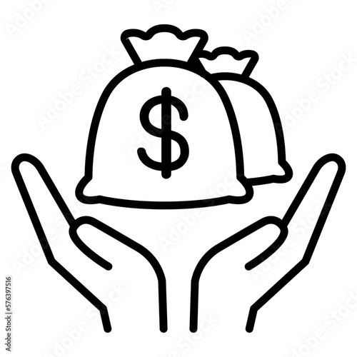 Donate money icon