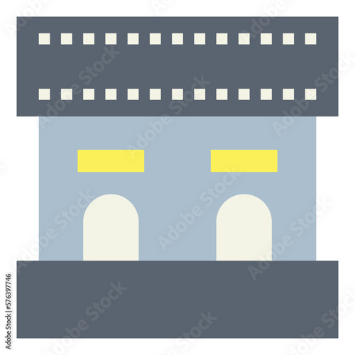 ticket office flat icon style