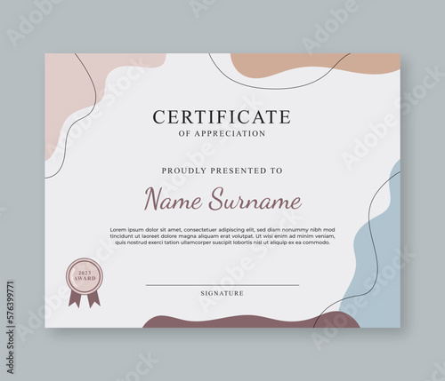 Modern Certificate Neutral Colors Template