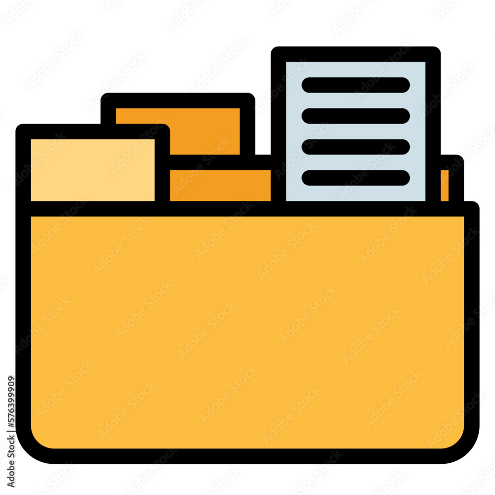 folder filled outline icon style folder filled outline icon style