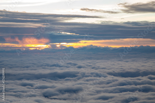 sunset view from airplane © salmane