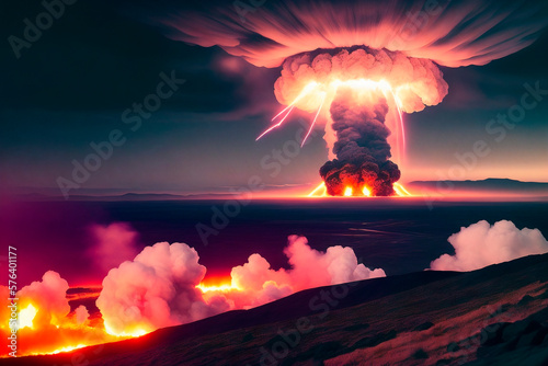 Massive nuclear explosion. Generative ai.