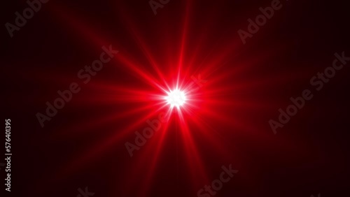 Abstract animation background red star approaching particles traces of light rays. Esotericism, mysticism, magic, sacred knowledge. 4K. loop