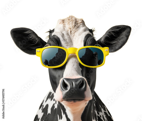 cow in sunglasses photo