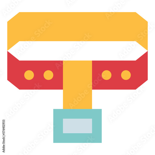 collar flat icon style