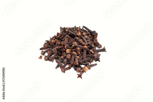 Dry Clove Spices Isolate on White Background with Copy Space
