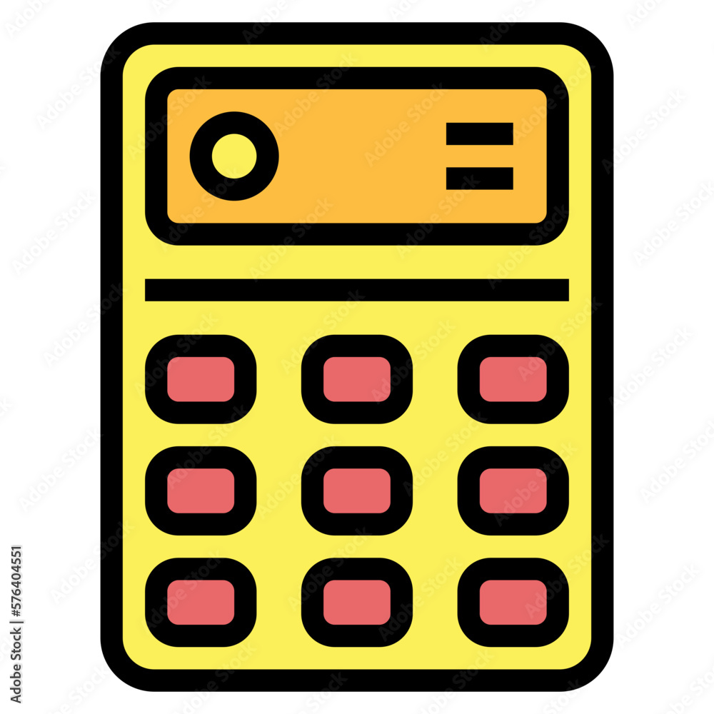 calculator filled outline icon style calculator filled outline icon style