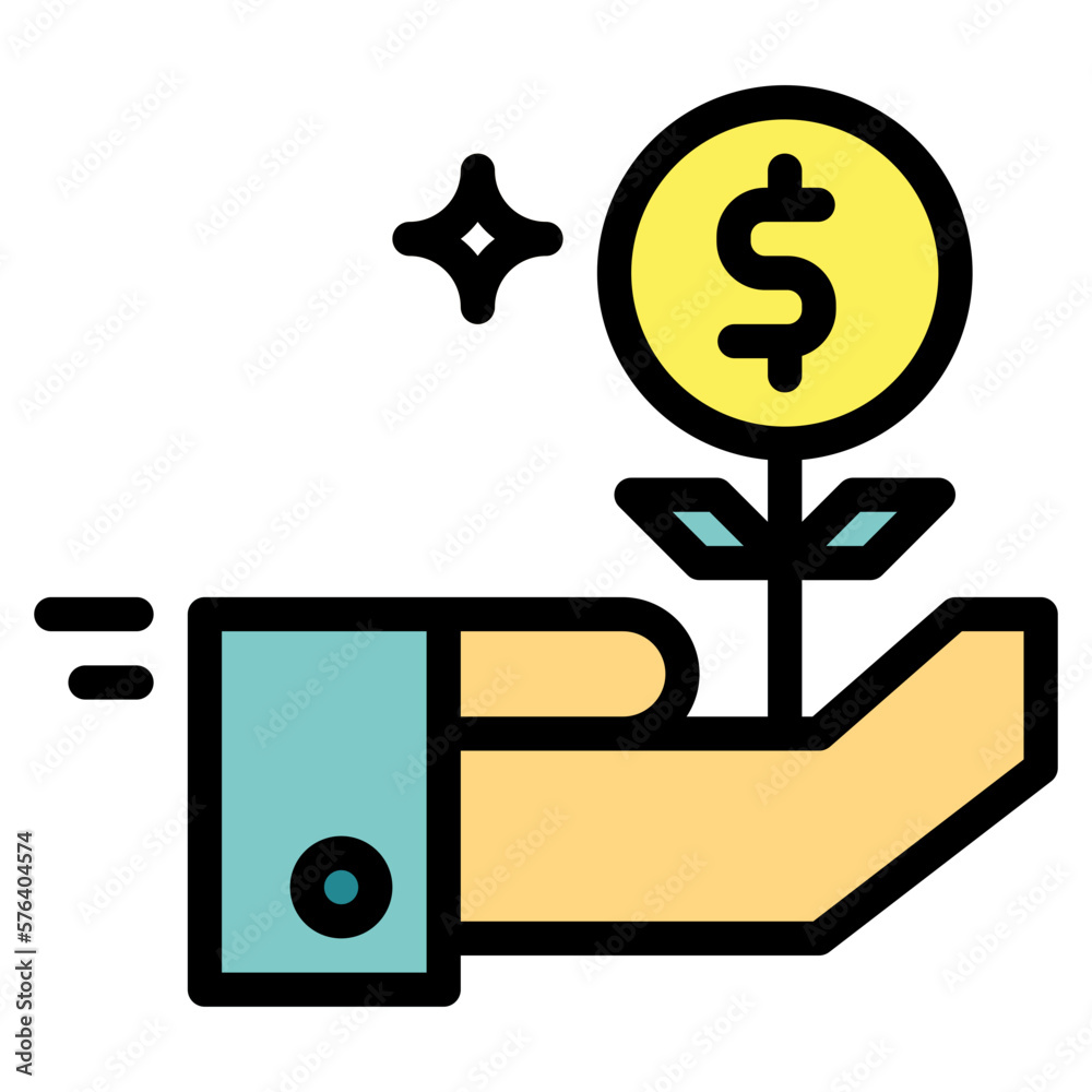 growth filled outline icon style growth filled outline icon style