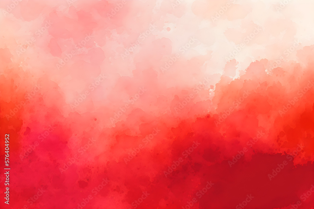 Red watercolor abstract background. Generative AI. 