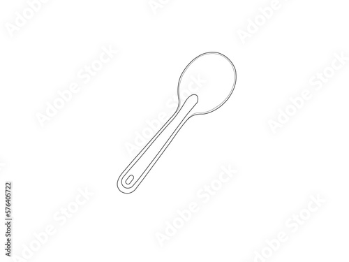 Lozhka of silver.Olives single icon in cartoon style vector symbol stock illustration web.Top view of wood spoon isolated on white background.A top down view on a cutlery in white background.