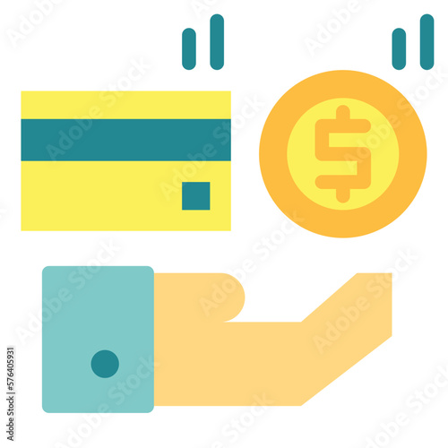 payment method flat icon style