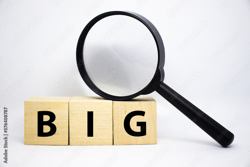 Words 'Big' on white background. Big can describe things that are tall, wide, massive, or plentiful. Words 'Big' on white background. Big can describe things that are tall, wide, massive, or plentiful.