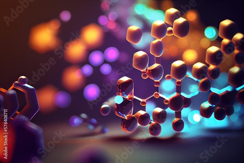 Science and medicine abstract background, generative AI