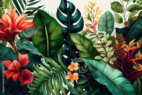 tropical vegetation and hib...