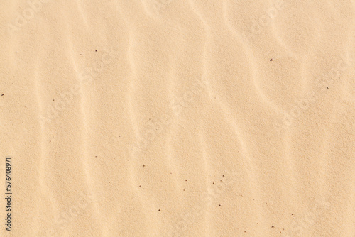 Close-up texture with lines on orange sand in Sinai desert, Sinai peninsula, Egypt