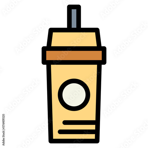 coffee filled outline icon style