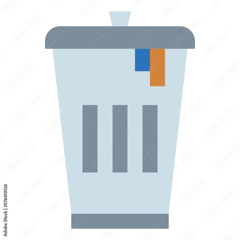 trash flat icon style trash flat icon style