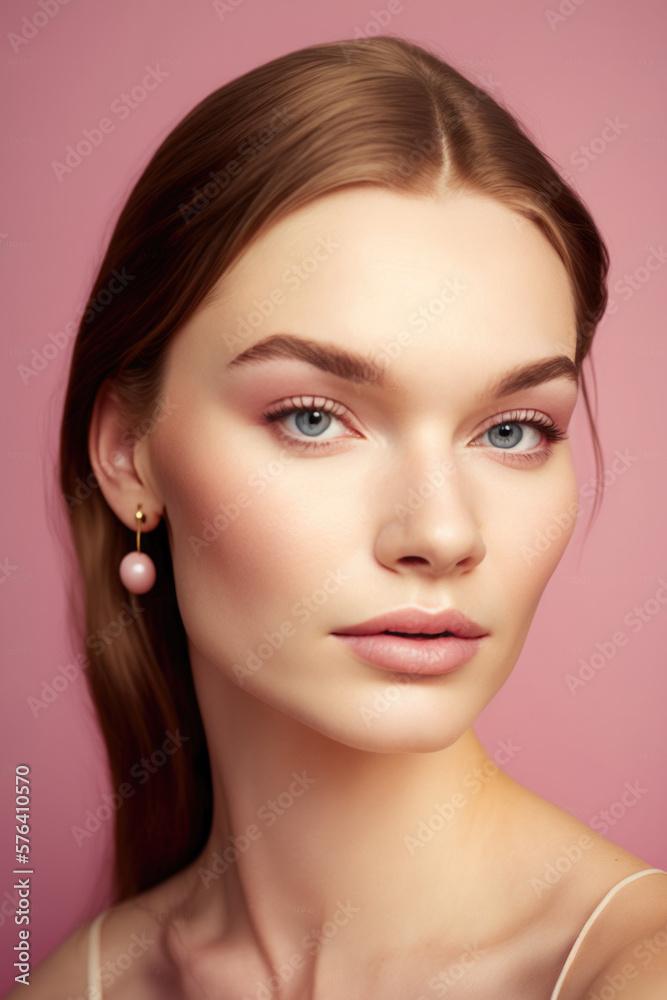 Portrait of a young & beautiful woman AI generated art Portrait of a young & beautiful woman AI generated art