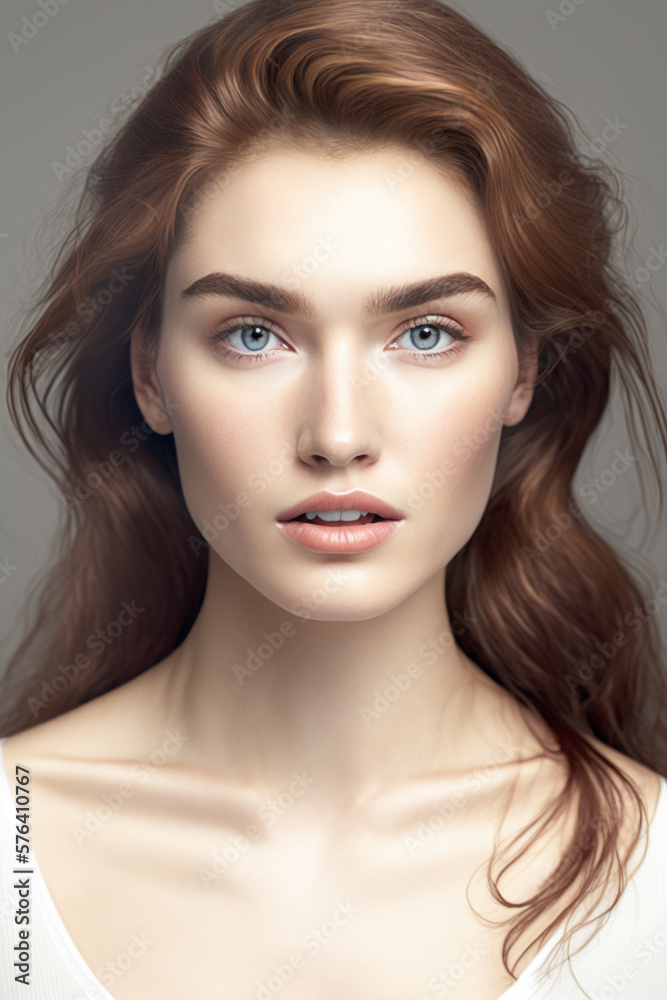 Portrait of a young & beautiful woman AI generated art Portrait of a young & beautiful woman AI generated art