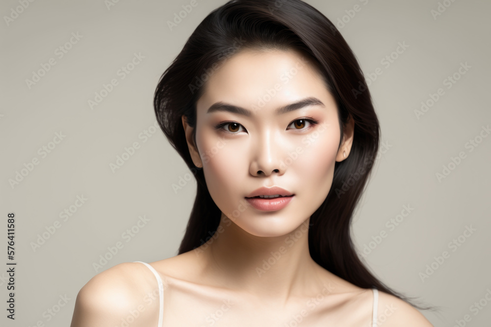 Portrait of a young & beautiful asian woman AI generated art Portrait of a young & beautiful asian woman AI generated art