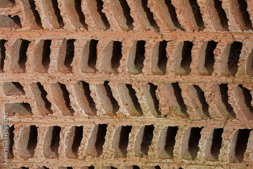 Ziegelstein, Poroton, Ziegel, Baustoff, Stein, Hohlziegel, Planziegel, Struktur