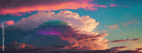 beautiful sky and clouds in pastel tones © Fernando
