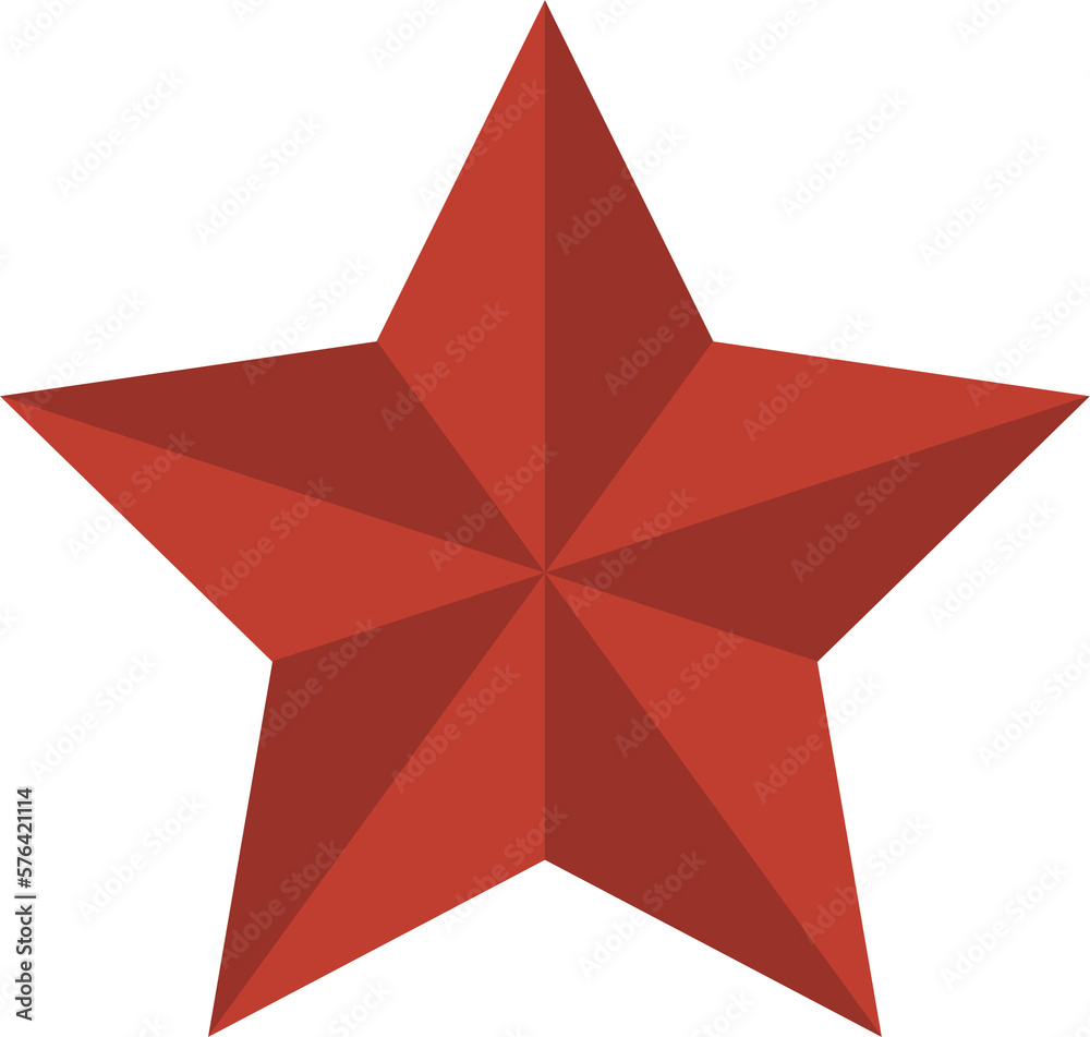 Obraz premium Red five-pointed star