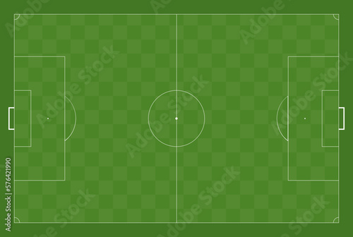 Soccer Pitch With Square Pattern Illustration