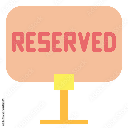 reserved flat icon style