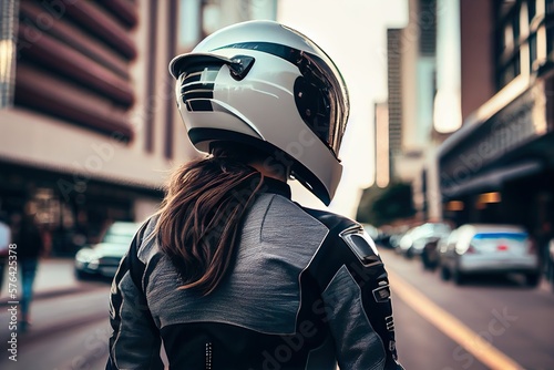 Ride with Confidence: A Motorcycle Enthusiast Takes on the City. Generative AI