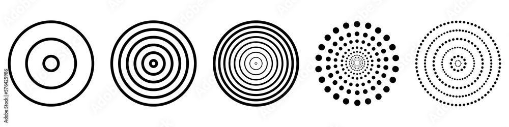 Modern decorative Radial circle abstract design element