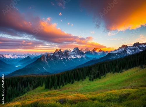 sunset in the mountains © LUPACO PNG