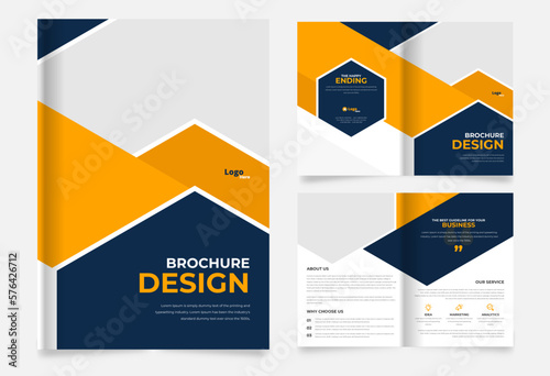  Bi-Fold corporate Brochure design, Creative business brochure design template