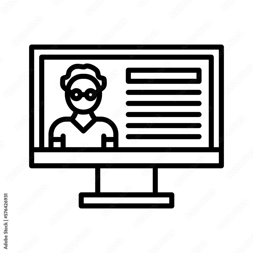 Online Learning Icon Design Online Learning Icon Design