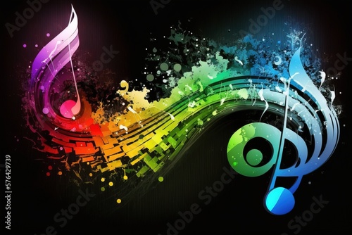 Colorful sound waves background