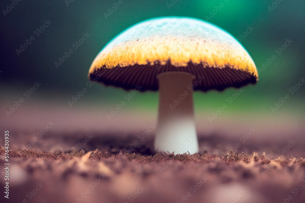 mushroom in the forest. Generative ai mushroom in the forest. Generative ai
