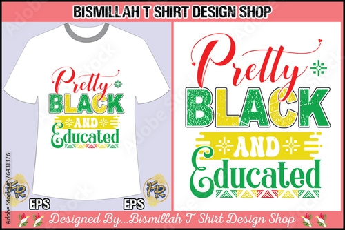 Black history t shirt and typography design
