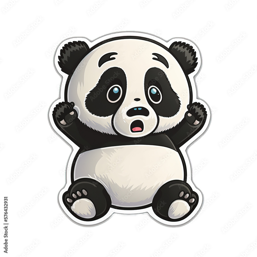 Naklejka premium Featuring charming depictions of beloved animals in a unique and playful Chibi style Sticker. GENERATED AI.