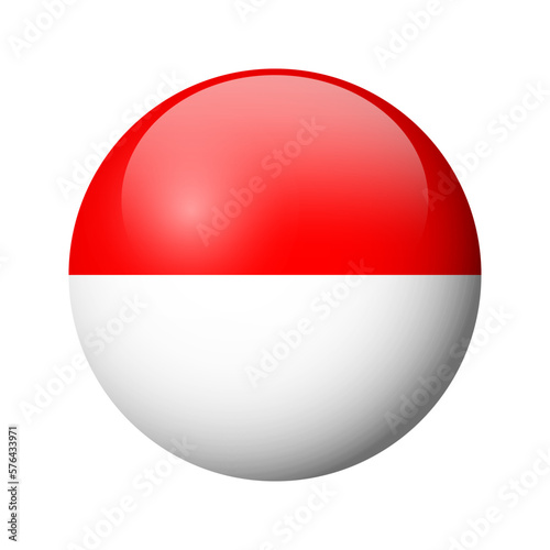 Free Download Indonesia flag - glossy circle badge. Vector icon. - GFXLoad