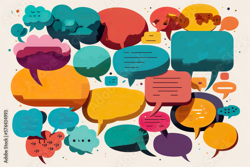 Engage in Online Conversations with Speech Bubble Chat Design. Generative AI.
