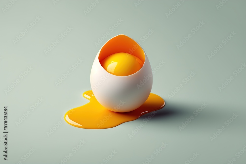 egg yolk minimalistic design - obrazy, fototapety, plakaty 