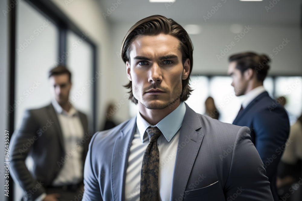 Confidence in the Office: Portrait of a Young Businessman with Arms Cross.
Generative AI. Confidence in the Office: Portrait of a Young Businessman with Arms Cross.
Generative AI.