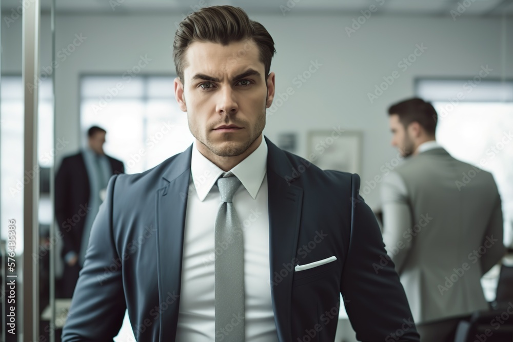 Confidence in the Office: Portrait of a Young Businessman with Arms Cross.
Generative AI. Confidence in the Office: Portrait of a Young Businessman with Arms Cross.
Generative AI.